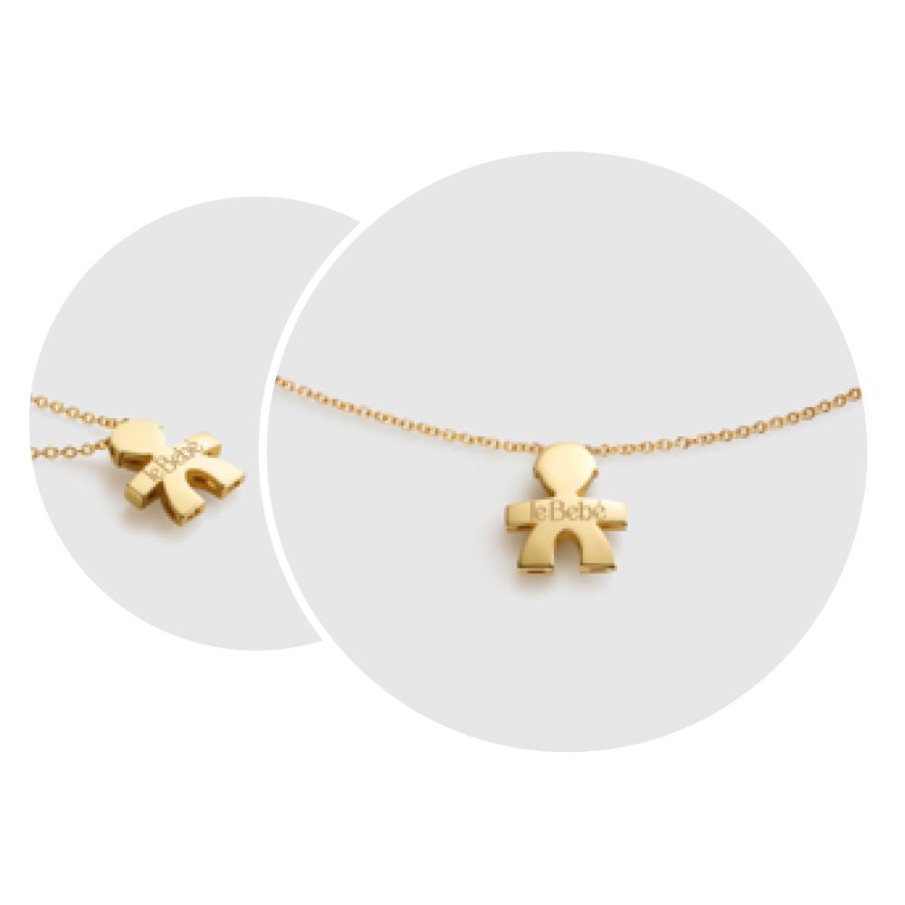 leBebe LBB900 necklace baby silhouette 18kt yellow gold - LE BEBE