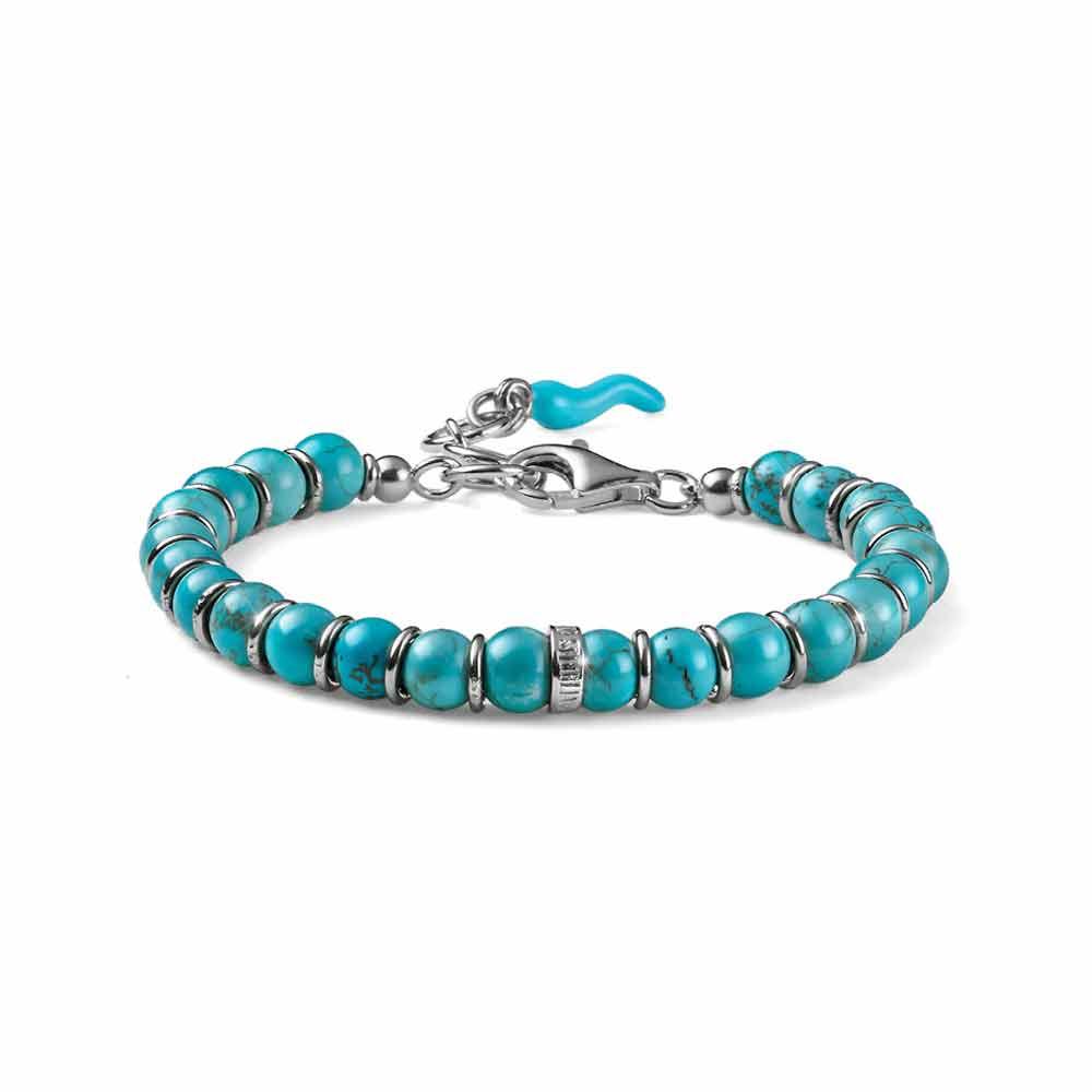 Women's bracelet Encanto silver and light blue aulite 16+3 cm - MARIA CRISTINA STERLING