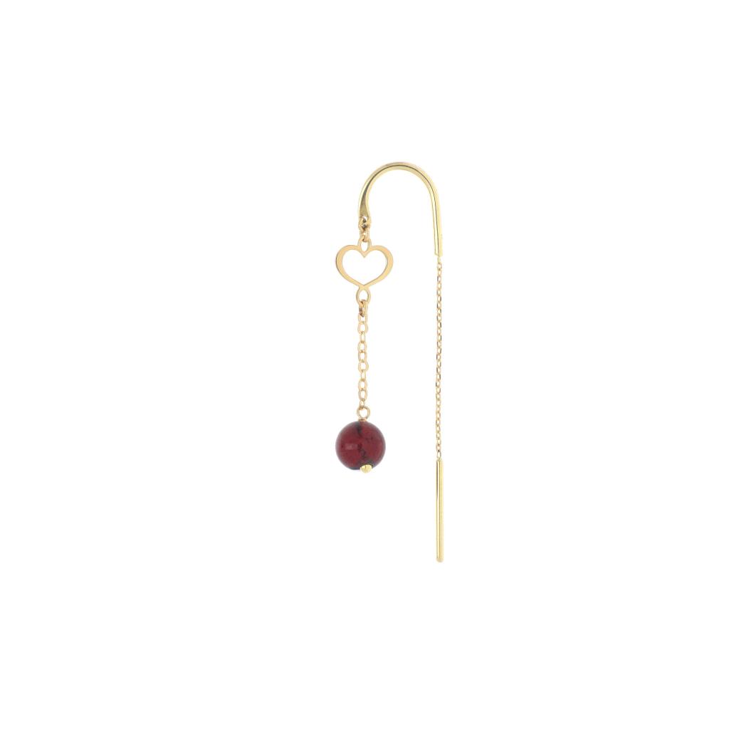 Red Garnet Sphere Needle Earring Maman et Sophie ORPTAGR - MAMAN ET SOPHIE