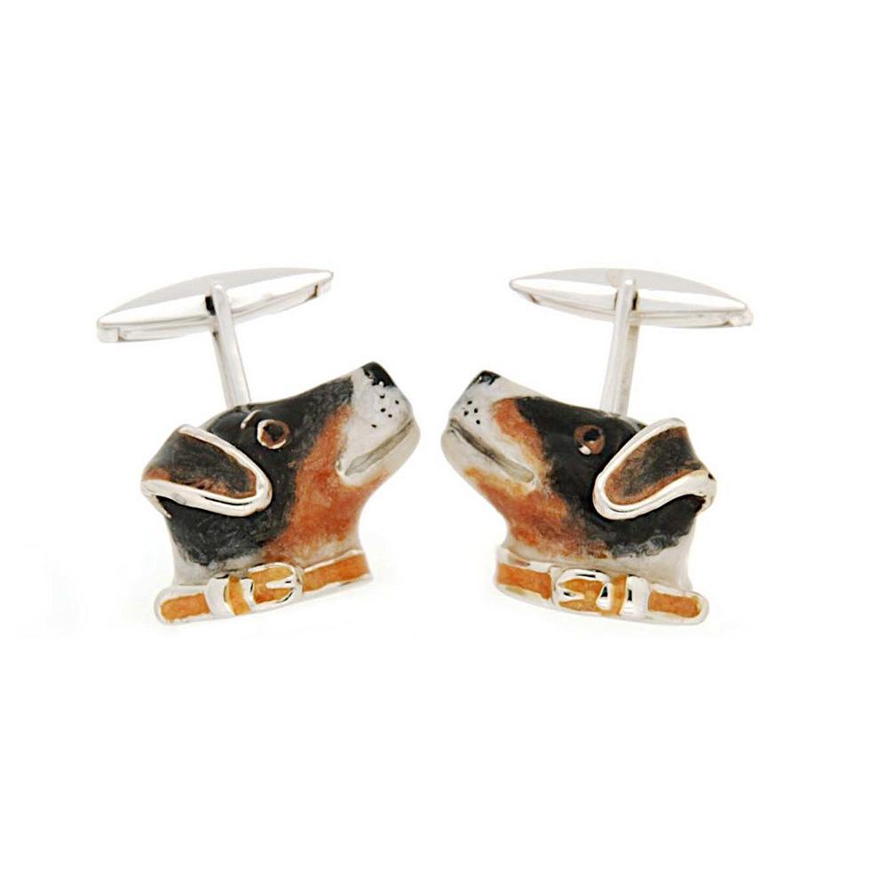 Jack Russel Shirt Cufflinks in 925 Silver - Handmade - SATURNO