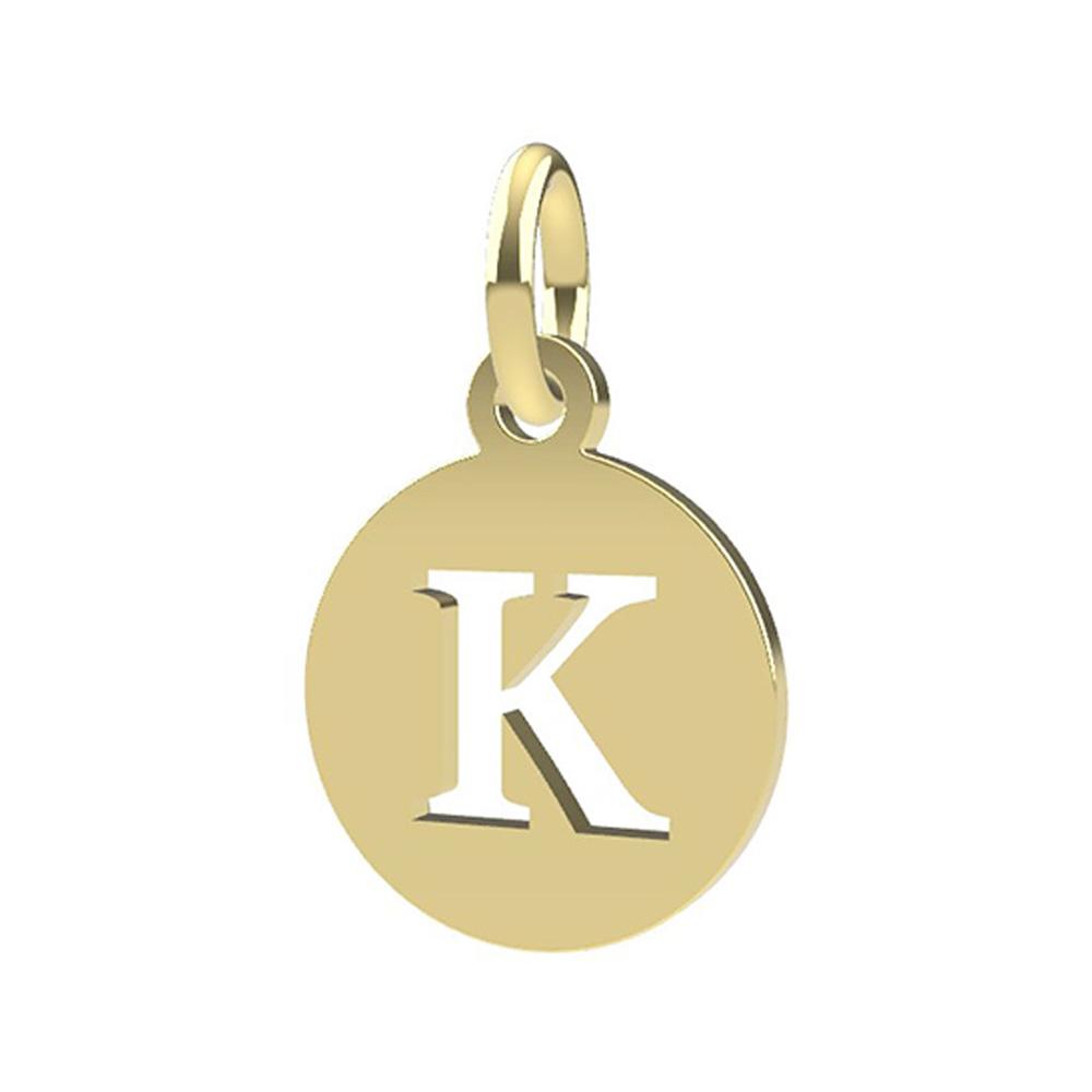 18kt yellow gold Letter K pendant - DEDIE