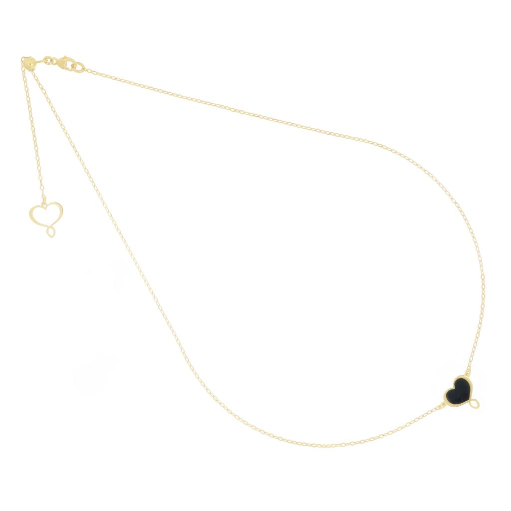 Black enamel heart choker Maman et Sophie GHMES2GI - MAMAN ET SOPHIE