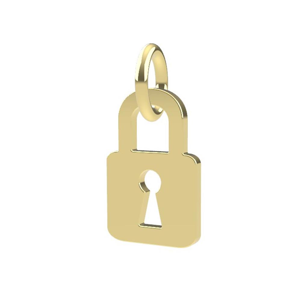 18kt yellow gold Padlock pendant - DEDIE