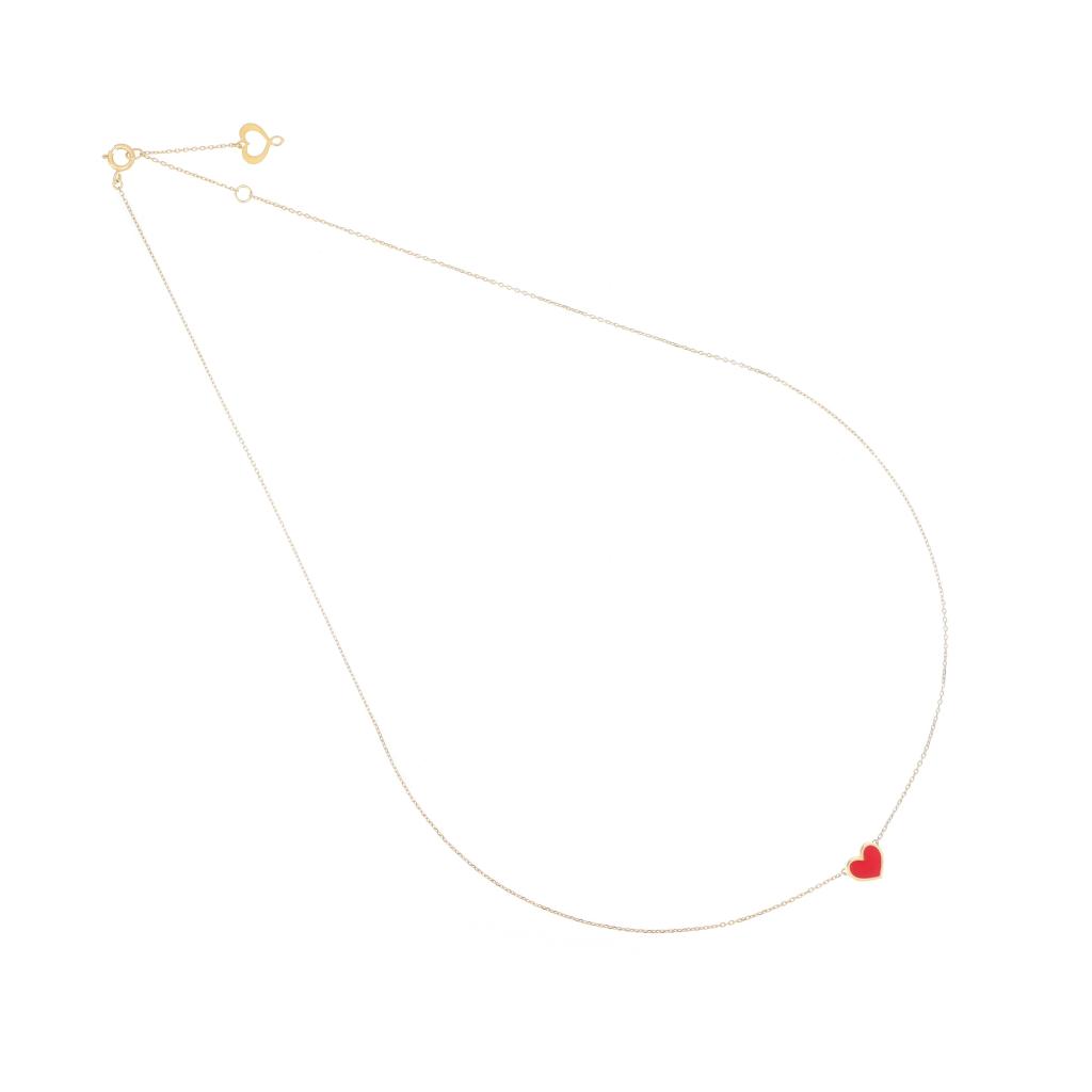 Red enamel heart choker Maman et Sophie GCSSO2PS1 - MAMAN ET SOPHIE