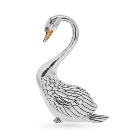 Cigno Soprammobile Design Grande argento 925 smalto