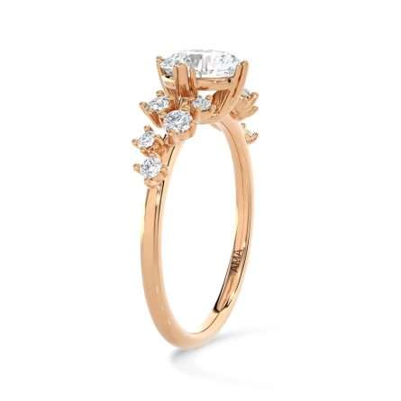 Rose gold ring with ~1.3 carats of Lab-Grown diamonds