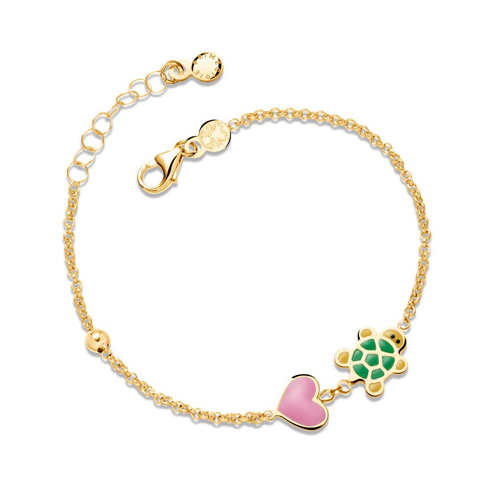 Bracciale leBebe PMG031 Primegioie Fortuna Cuore Tartaruga oro giallo