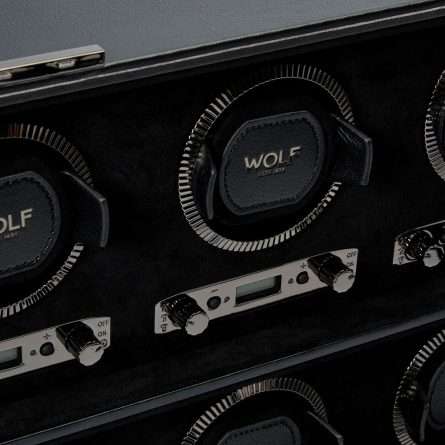 Wolf 8 Piece Watch Winder - Black — 792502