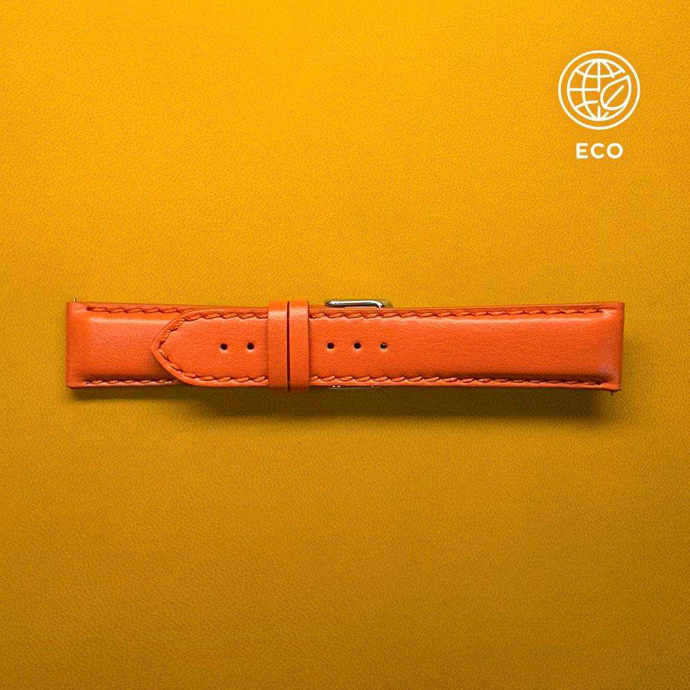 Cinturino waterproof ecologico imbottito arancione 22-20mm
