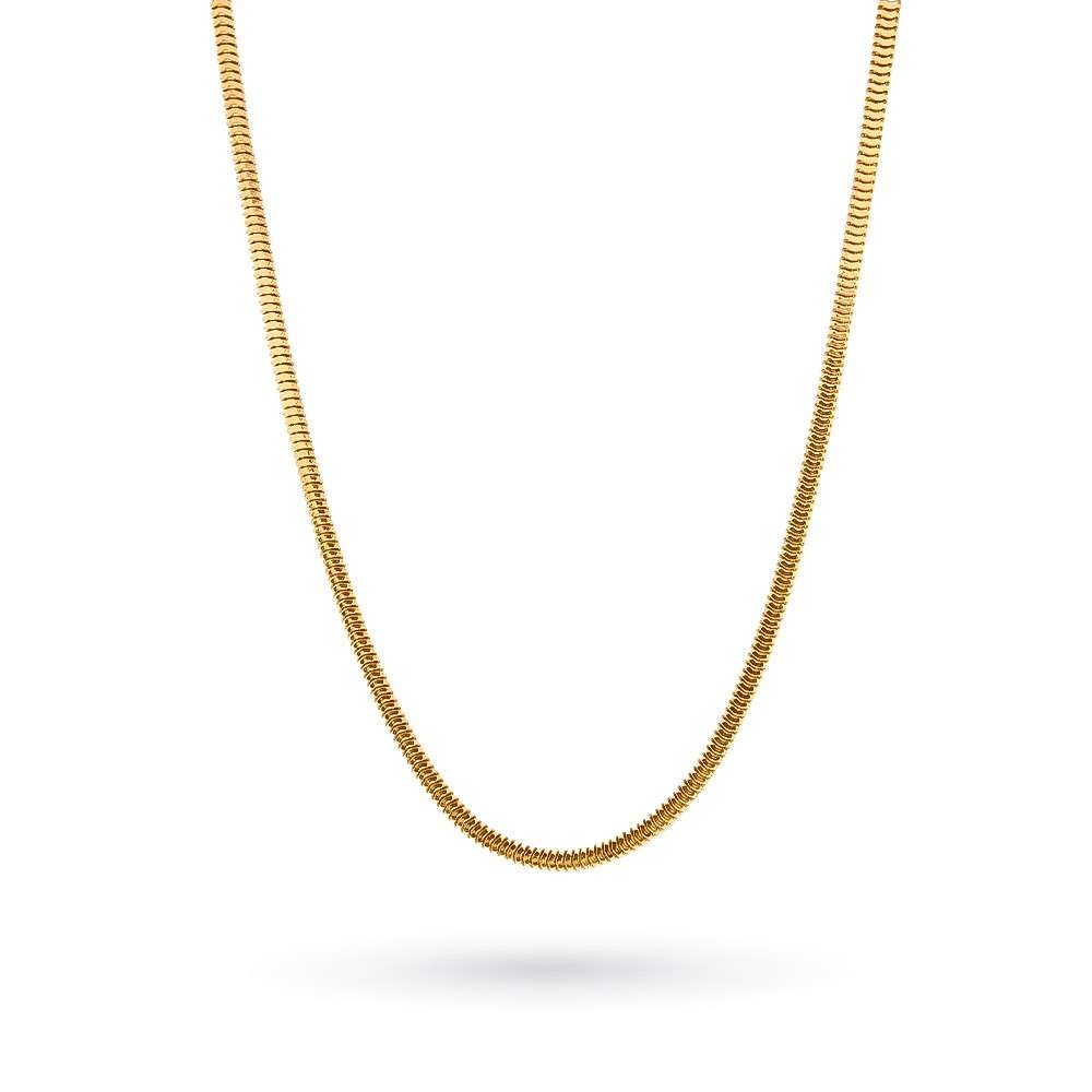 Cadena cuadrada cola de rata en oro amarillo de 18kt 55cm