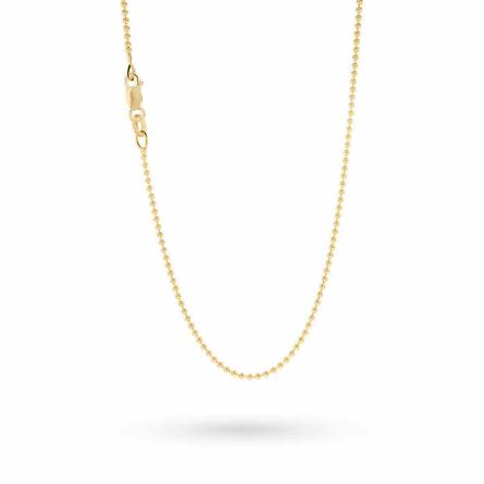 Cadena de bolitas oro amarillo 18kt Ø1mm 40cm con mosquetón