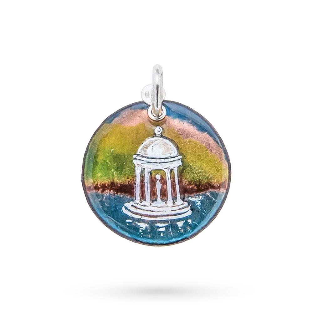 Gabriella Rivalta Tempio Diana colgante Pegli cobre plata