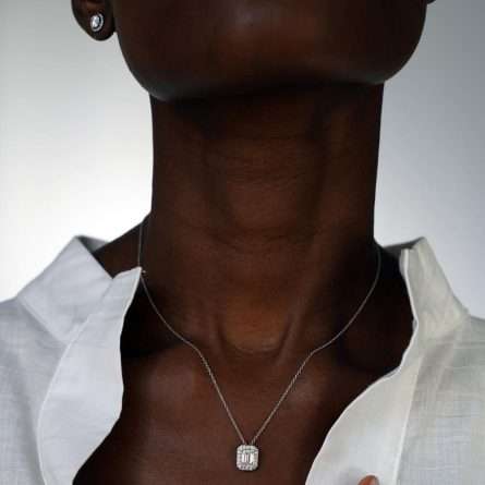 White gold choker with 1.18 carats of Lab-Grown diamonds