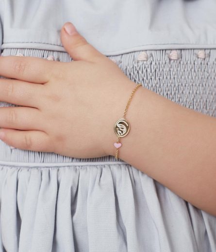Bracciale leBebé PMG085 Proteggimi Madonnina cuore oro giallo