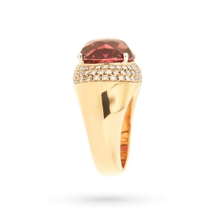 Anello Giorgio Visconti oro rosa tormalina rosa e diamanti