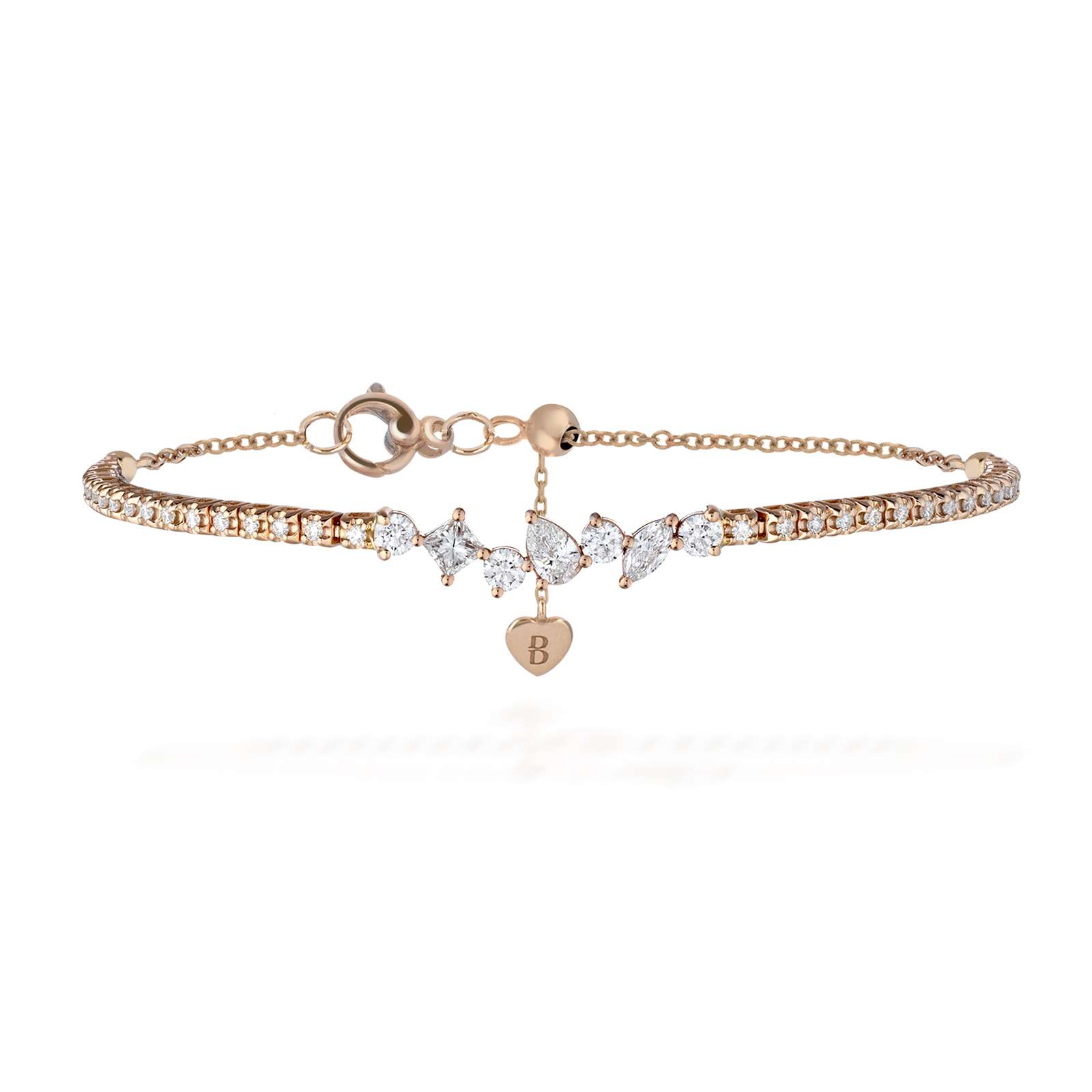 Bracciale Buonocore oro mezzo tennis diamanti fancy cut 0,89ct