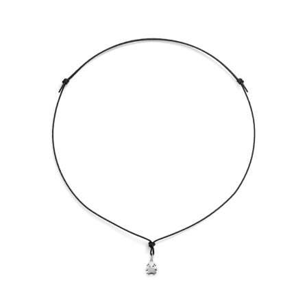 leBebé LBB941 pendant baby girl silhouette white gold eco cord