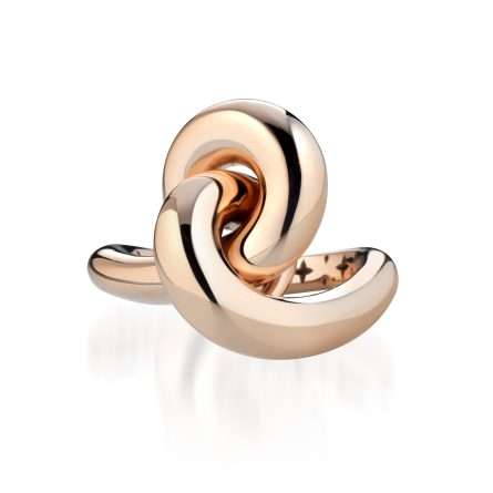 Anello Buonocore Loopy oro rosa 18kt nodo lucido