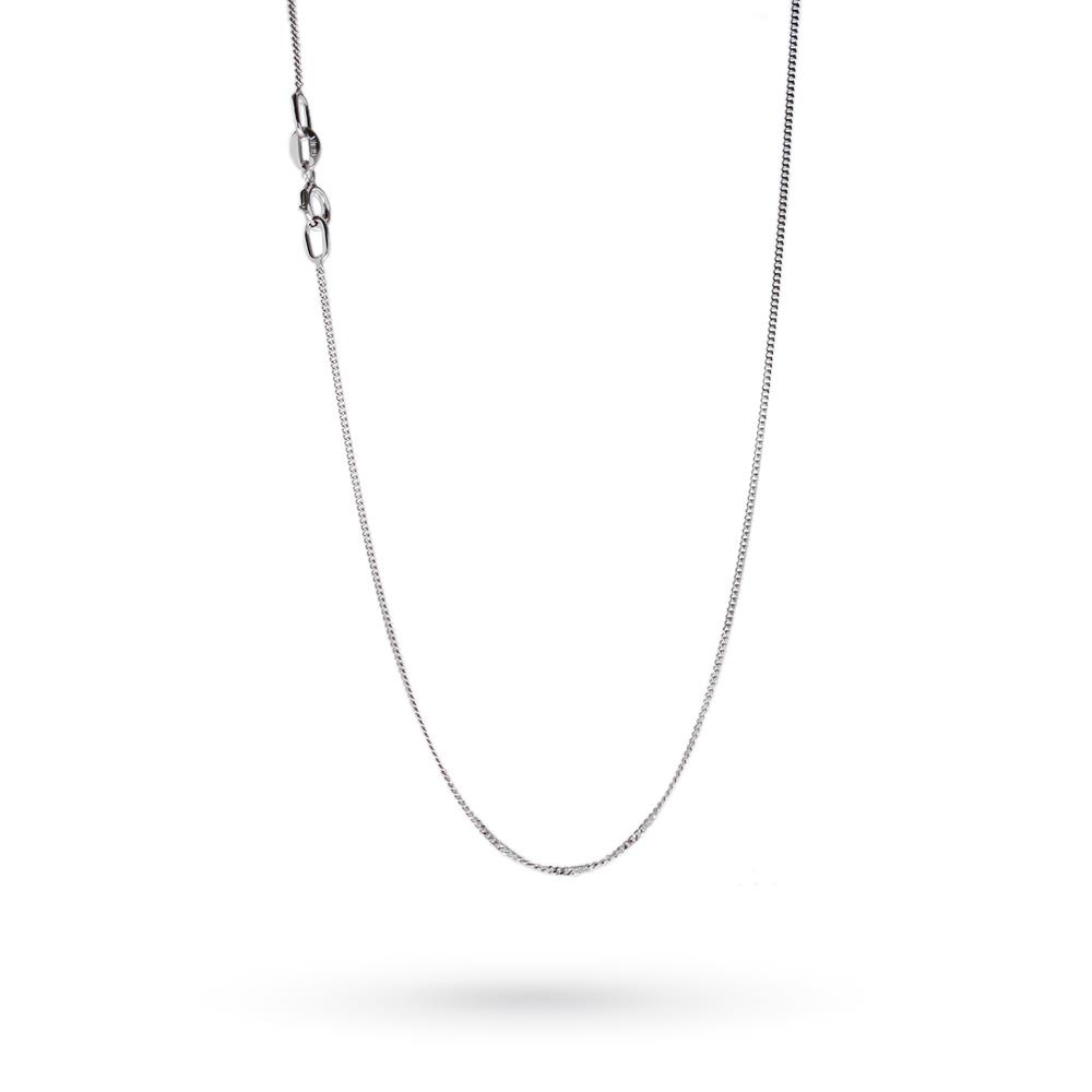 Cadena barbada oro blanco 18kt Ø0,7mm 40cm