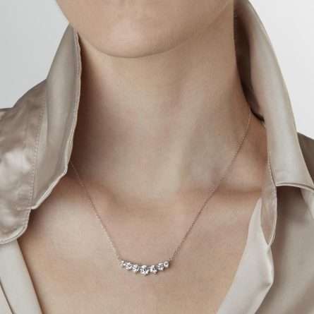 White gold choker with 1.7 carats of Lab-Grown diamonds