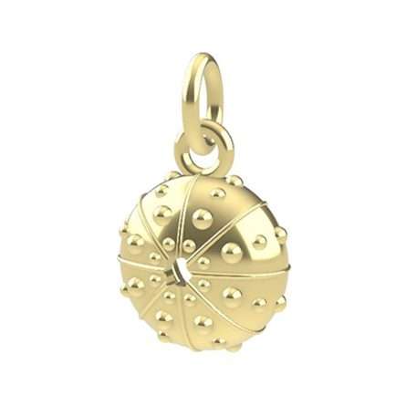 18kt yellow gold 3D Sea Urchin pendant Dedie