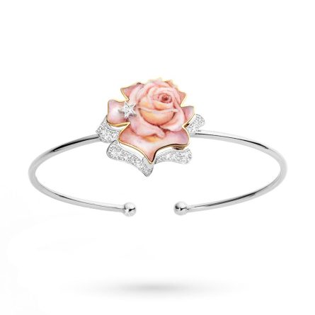 Pulsera Gabriella Rivalta Rosaluce en oro blanco y diamantes