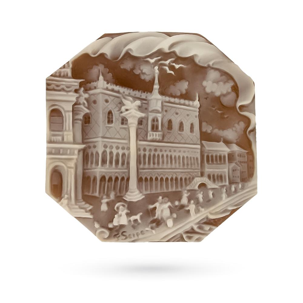Cameo artistico Piazza San Marco inciso a mano