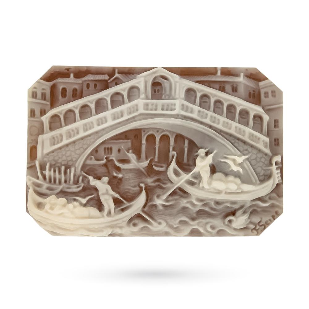 Cameo artistico Ponte di Rialto inciso a mano
