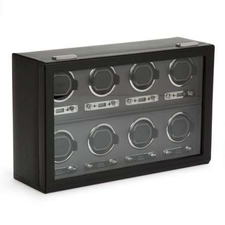 Wolf 8 Piece Watch Winder - Black — 456902