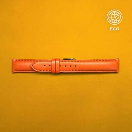 Cinturino waterproof ecologico imbottito arancione 18-16mm