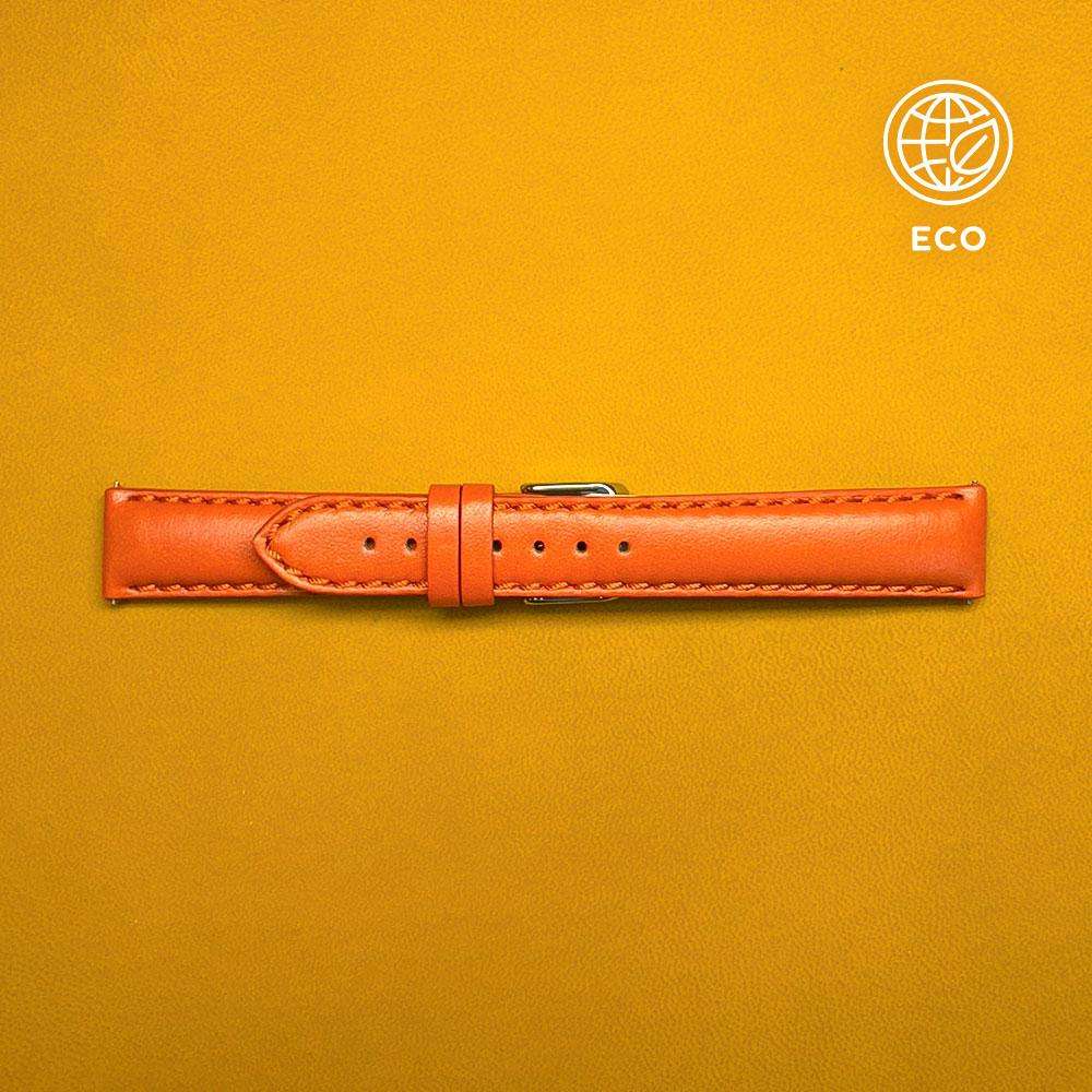 Cinturino waterproof ecologico imbottito arancione 18-16mm