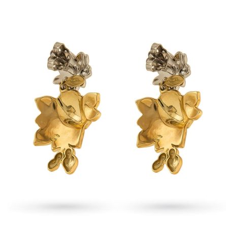 Pendant earrings Gabriella Rivalta rose and diamond