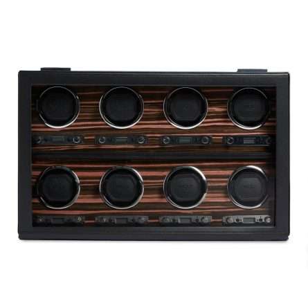 Wolf 8 Piece Watch Winder - Black — 459356