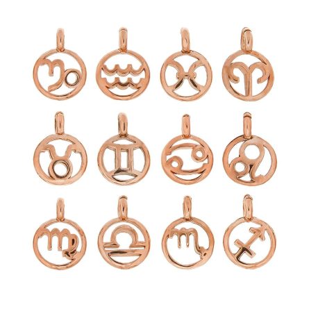 Zodiac symbols pendants Edoardo Mariani stoppers 9kt gold