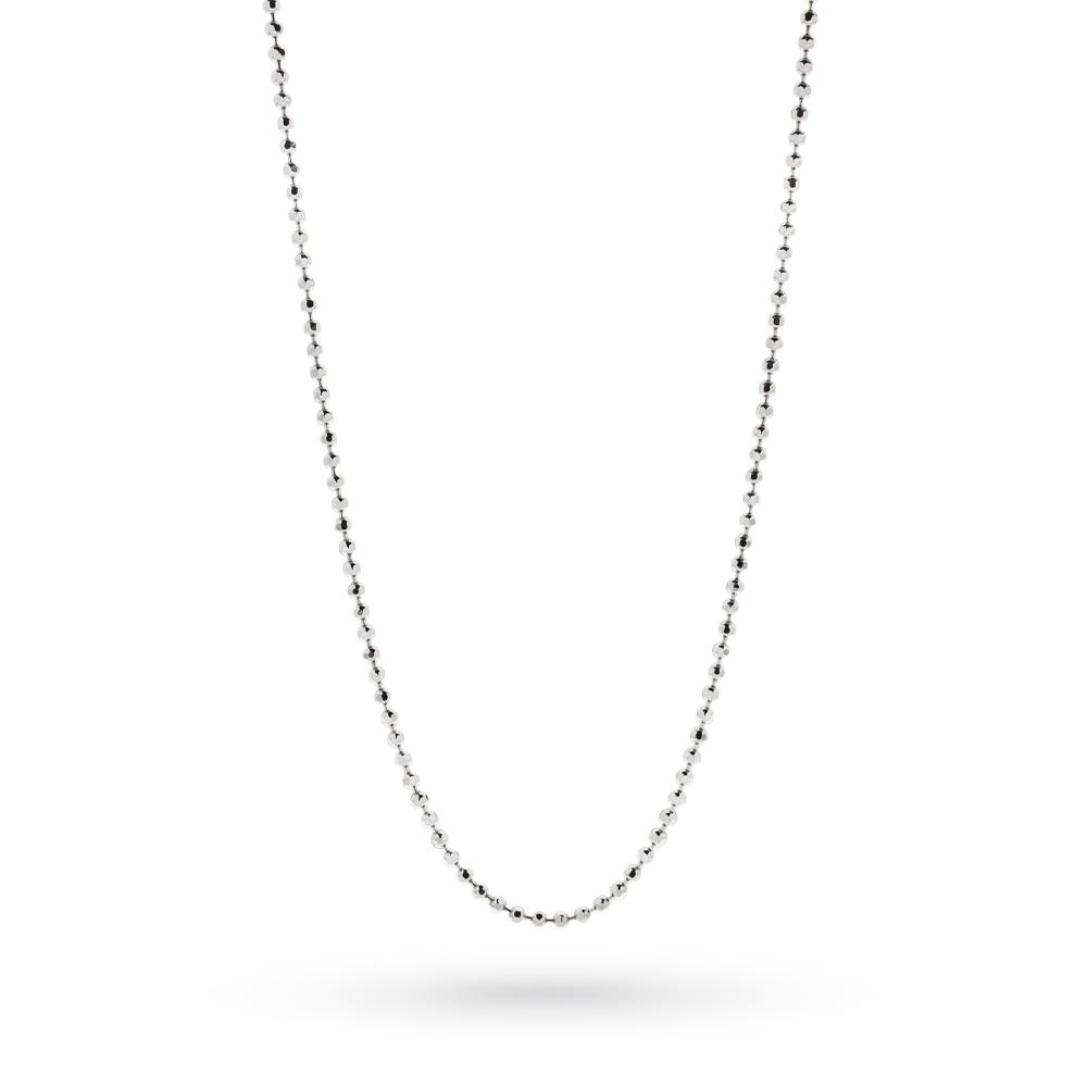 Cadena fina plata diamantes 100cm