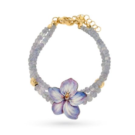 Pulsera Gabriella Rivalta Viola con esmalte de cuarzo azul
