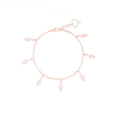 Bracciale chiavi violino pendenti rosa Maman et Sophie BRVIO7CHRO