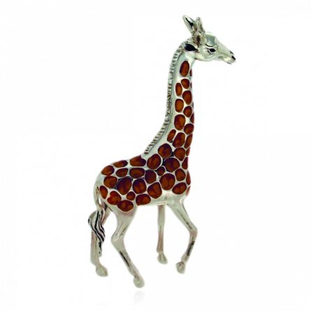 Giraffa media Soprammobile Moderno Medio argento 925 smalto