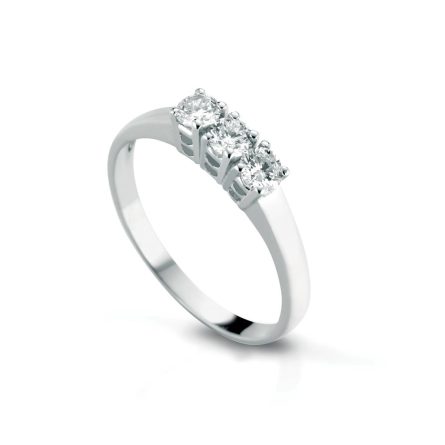 Anello trilogy oro e diamanti 0,30ct