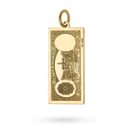 Colgante de billete de 10000 liras en oro amarillo de 18 kt