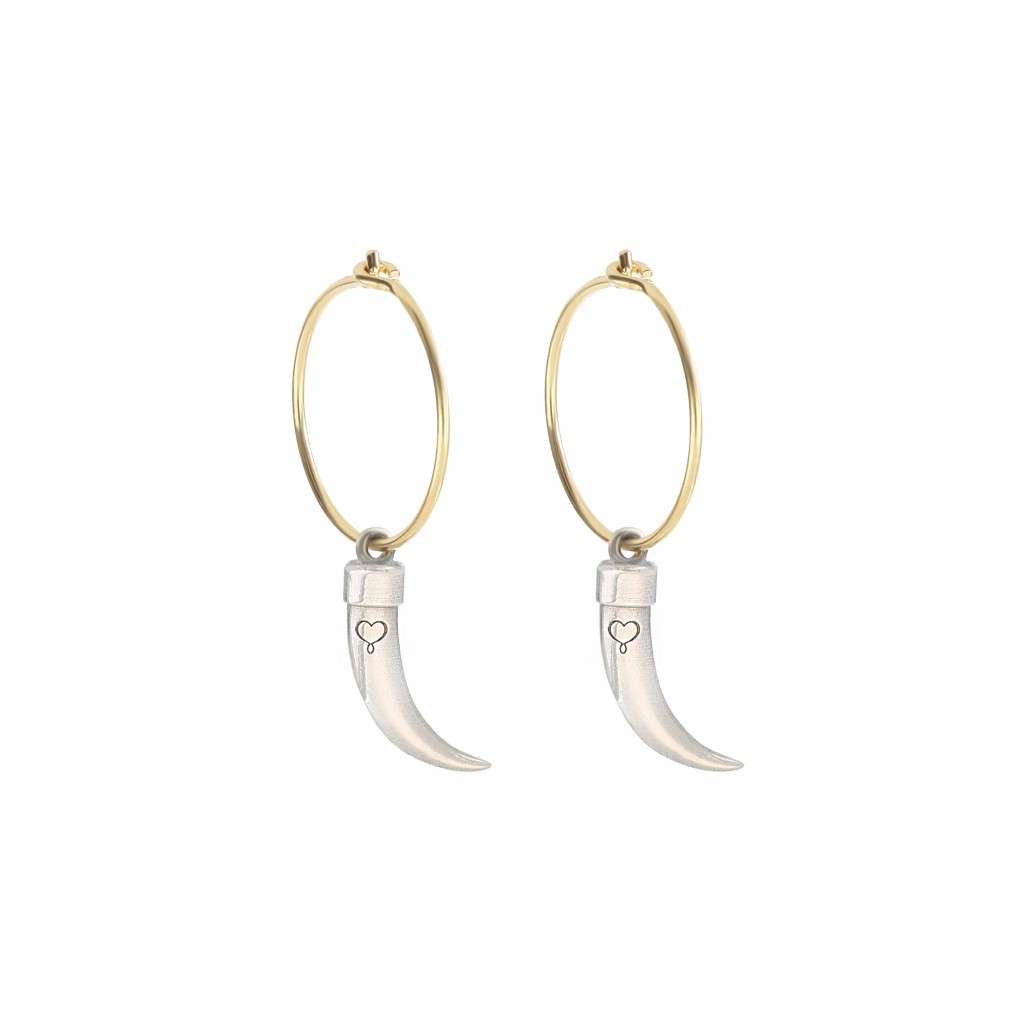 Par de pendientes Maman et Sophie ORTAL0CORAG Talismanes Plata 925