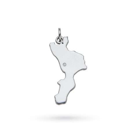 Colgantes de regiones italianas en plata 925 con diamante.