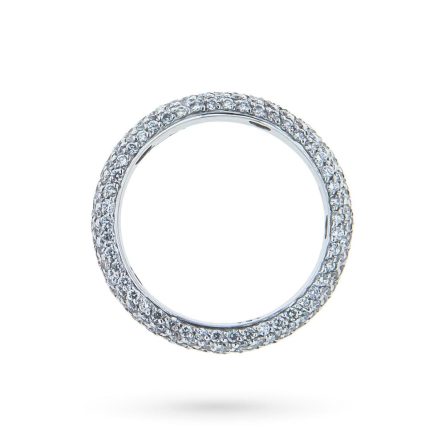 Anello eternity oro bianco e diamanti 1,50ct