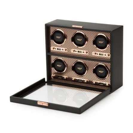 Wolf 6 Piece Watch Winder - Copper