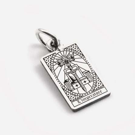 The Emperor Tarot Card Pendant in 925 Silver