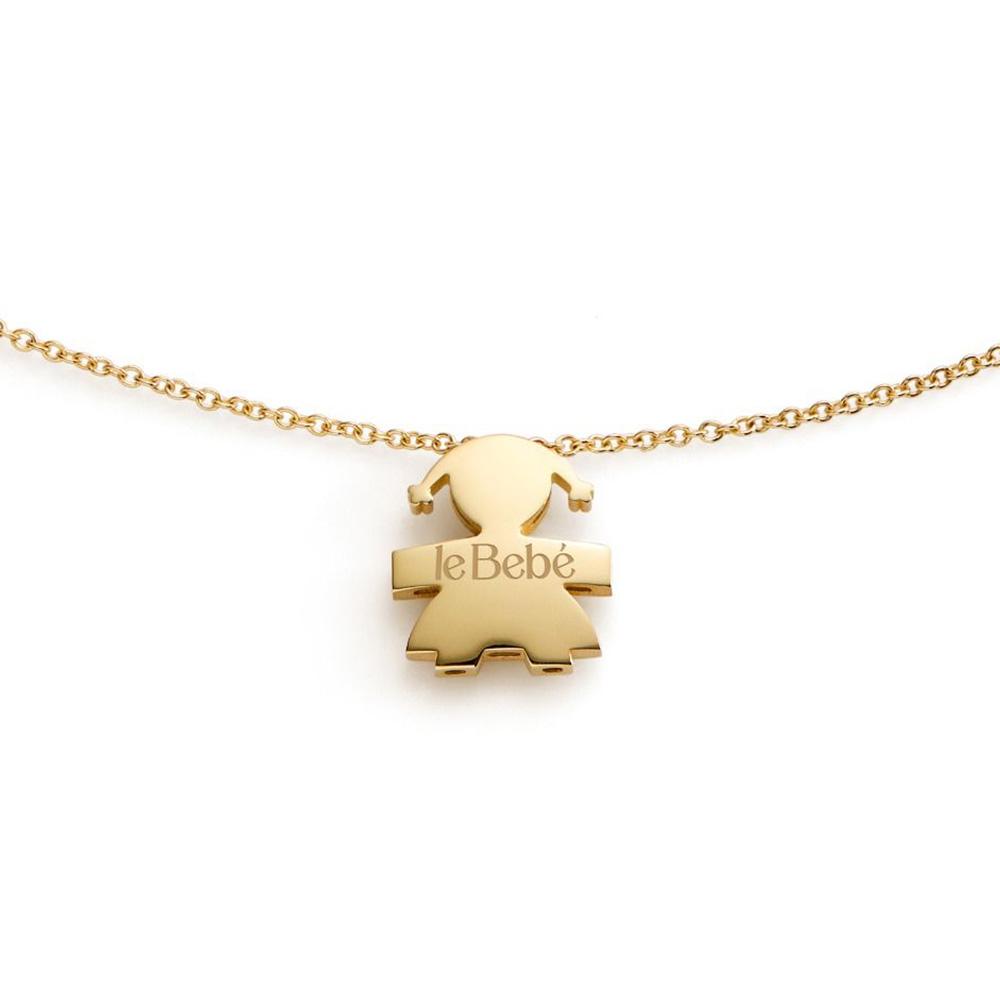 leBebé LBB901 necklace girl silhouette 18kt yellow gold