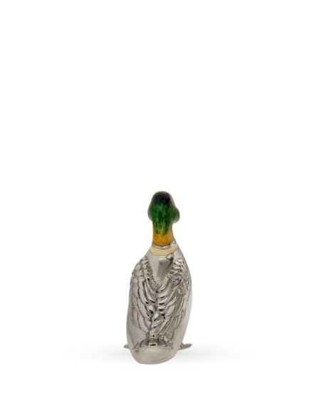 Anatra piccola in piedi Soprammobile Piccolo argento 925 smalto