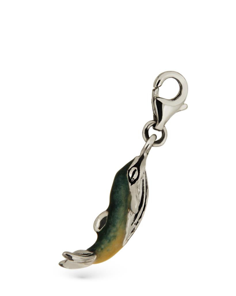Colgante ballena de plata y esmalte