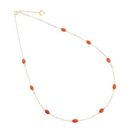 Maman et Sophie GCPTACOOV Necklace with Stones in 18kt Yellow Gold