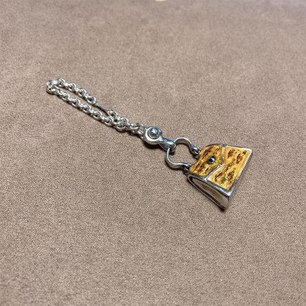 925 silver keychain enamelled bag chain